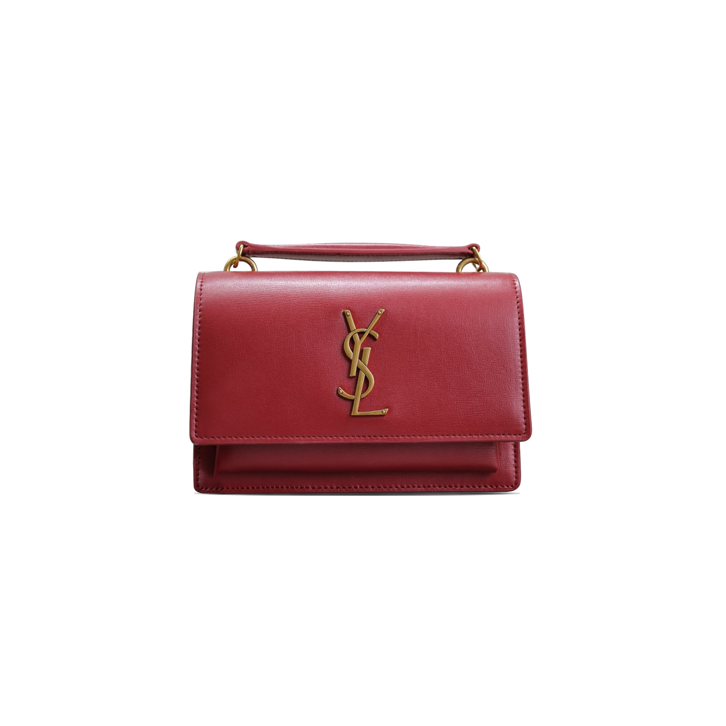 YSL SUNSET CHAIN WALLET IN SMOOTH LEATHER RED SNT305908 (19*14*5.5cm)